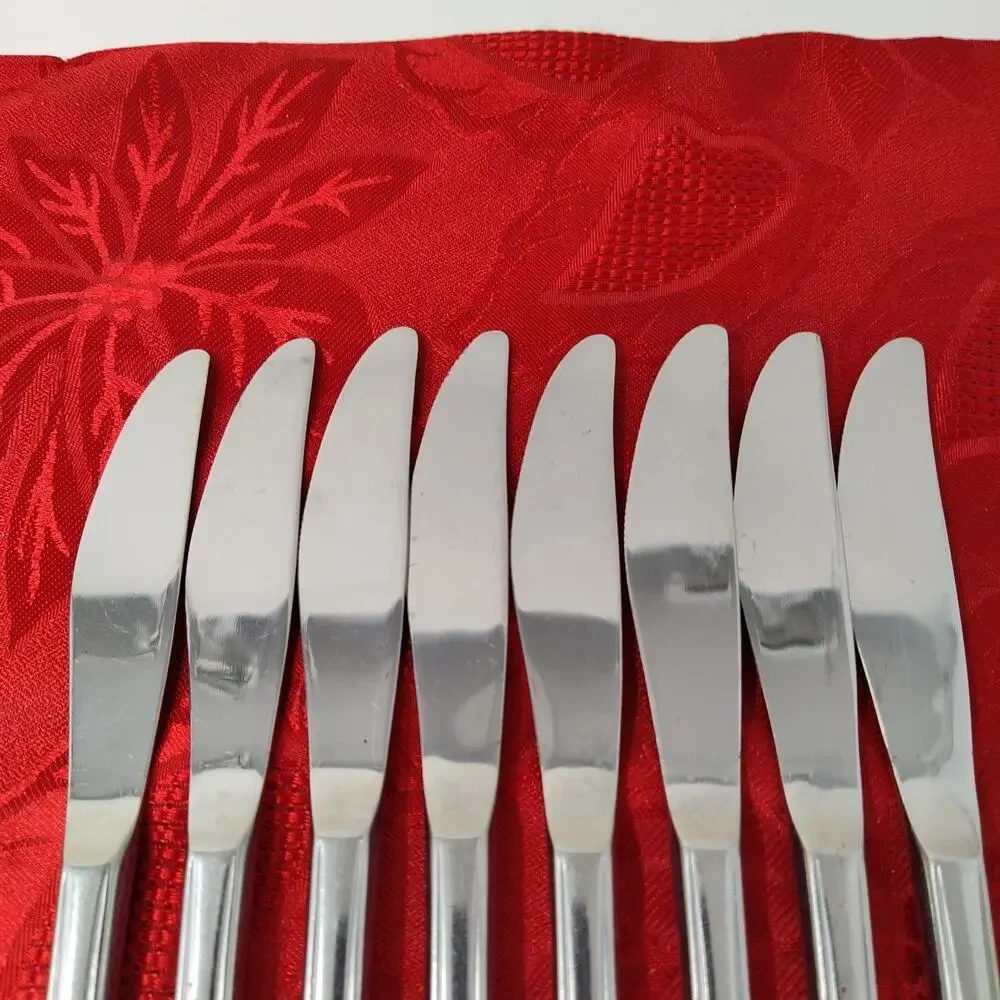 8X BK Colonial Shell Stainless Butter Knives Korea